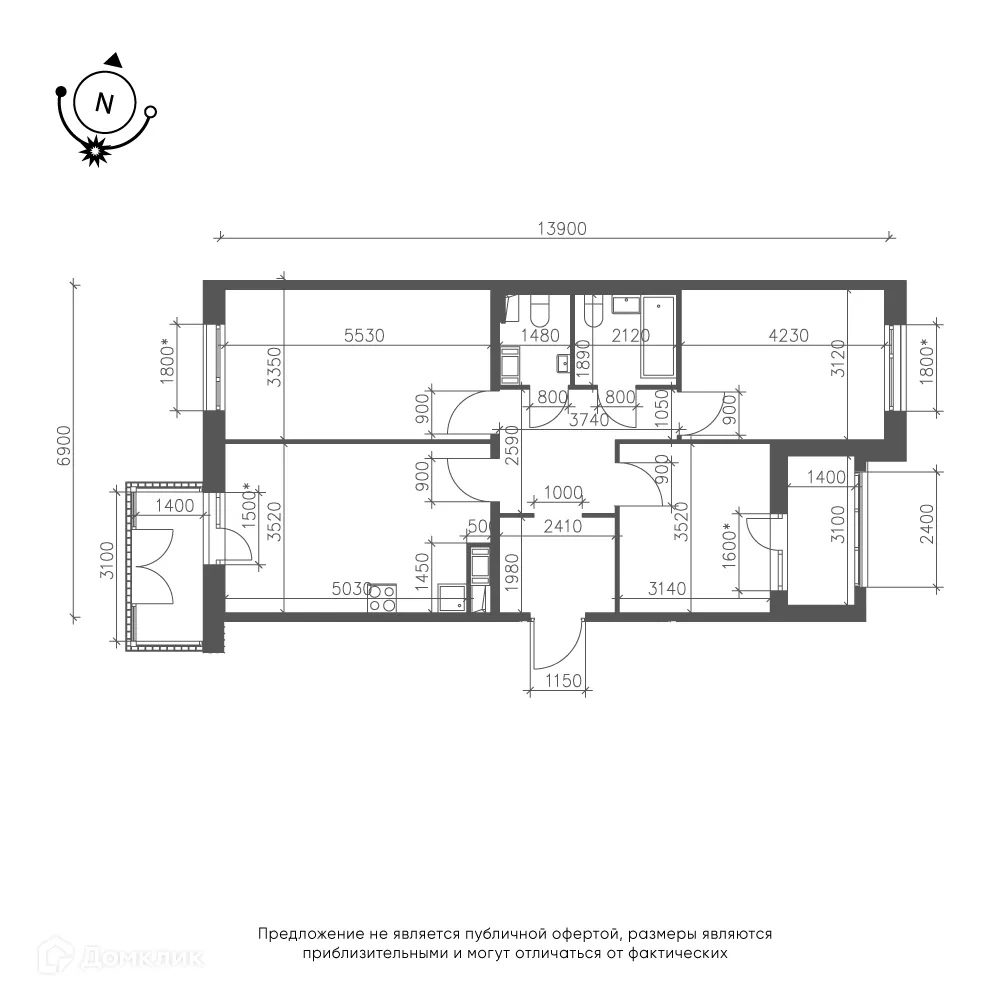 Фото квартиры в ЖК Зеленая река