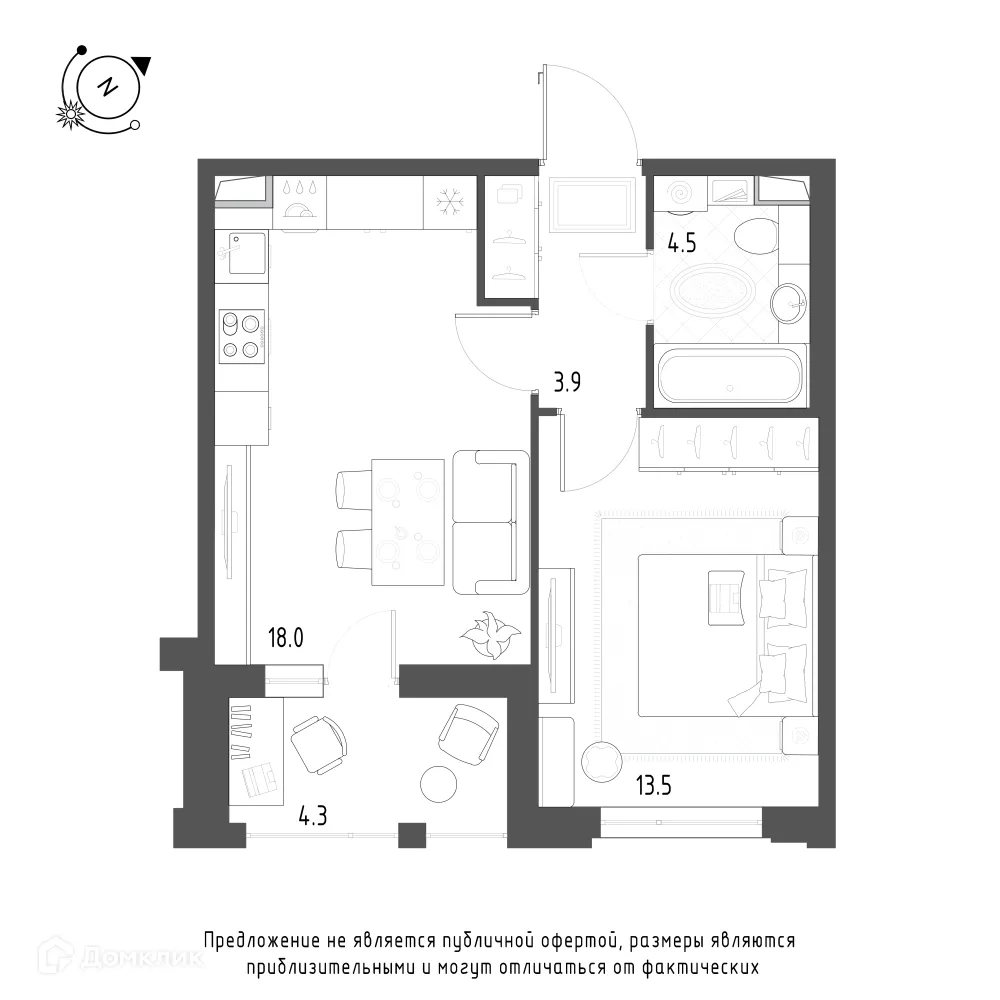 Фото квартиры в ЖК Зеленая река