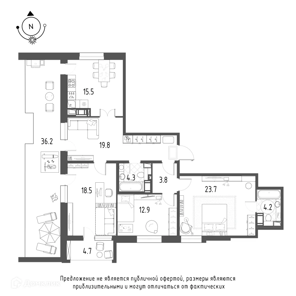 Фото квартиры в ЖК Зеленая река