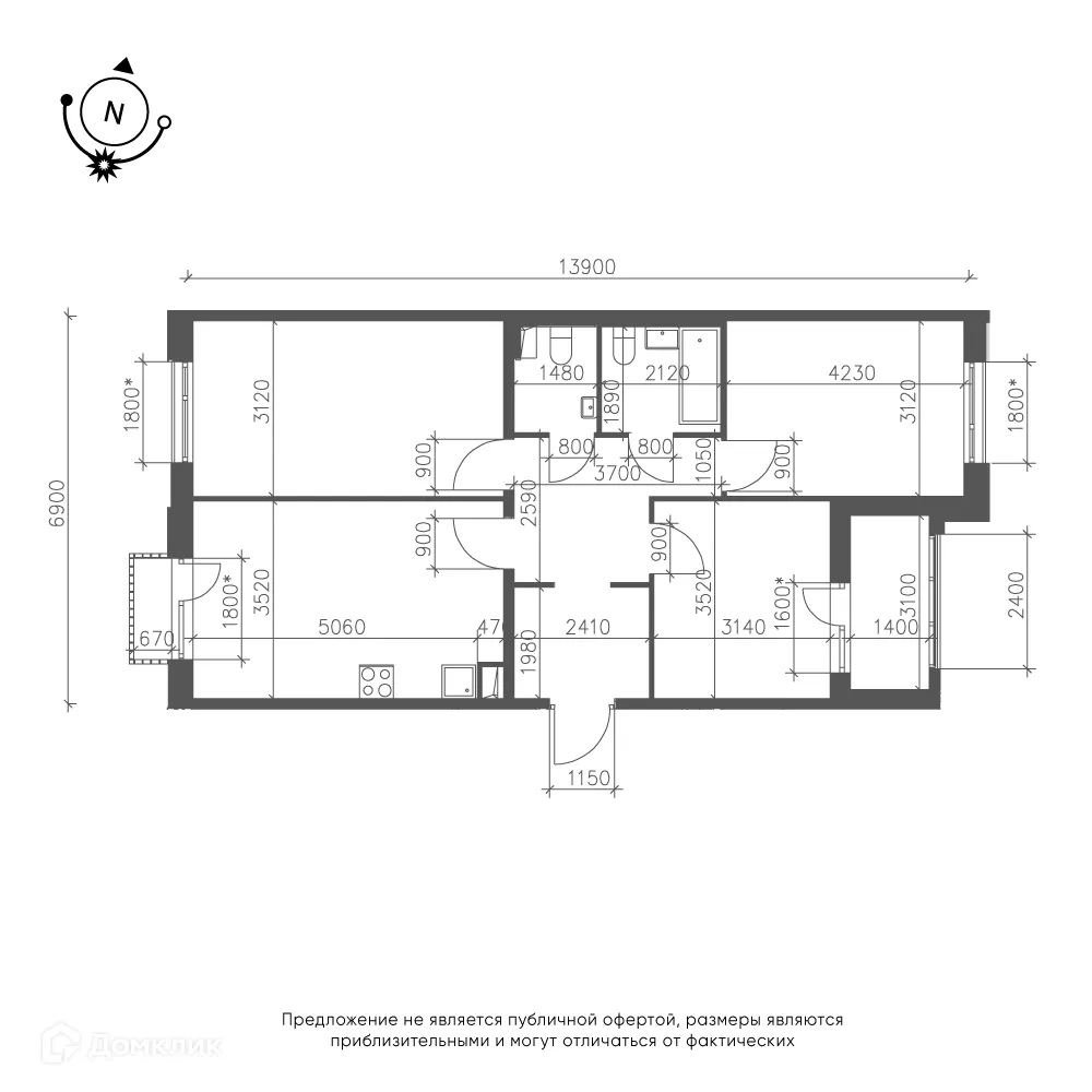 Фото квартиры в ЖК Зеленая река
