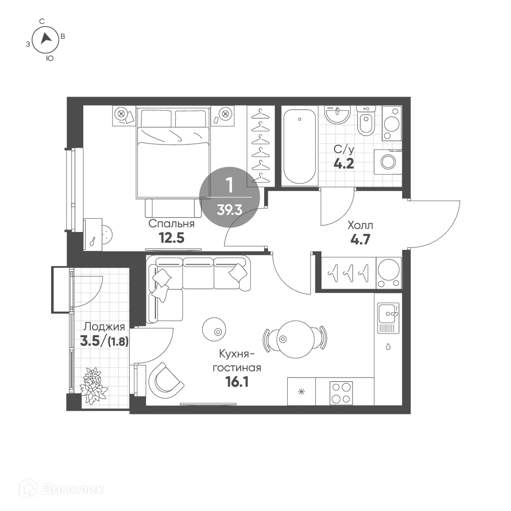 Фото квартиры в ЖК Зеленая река