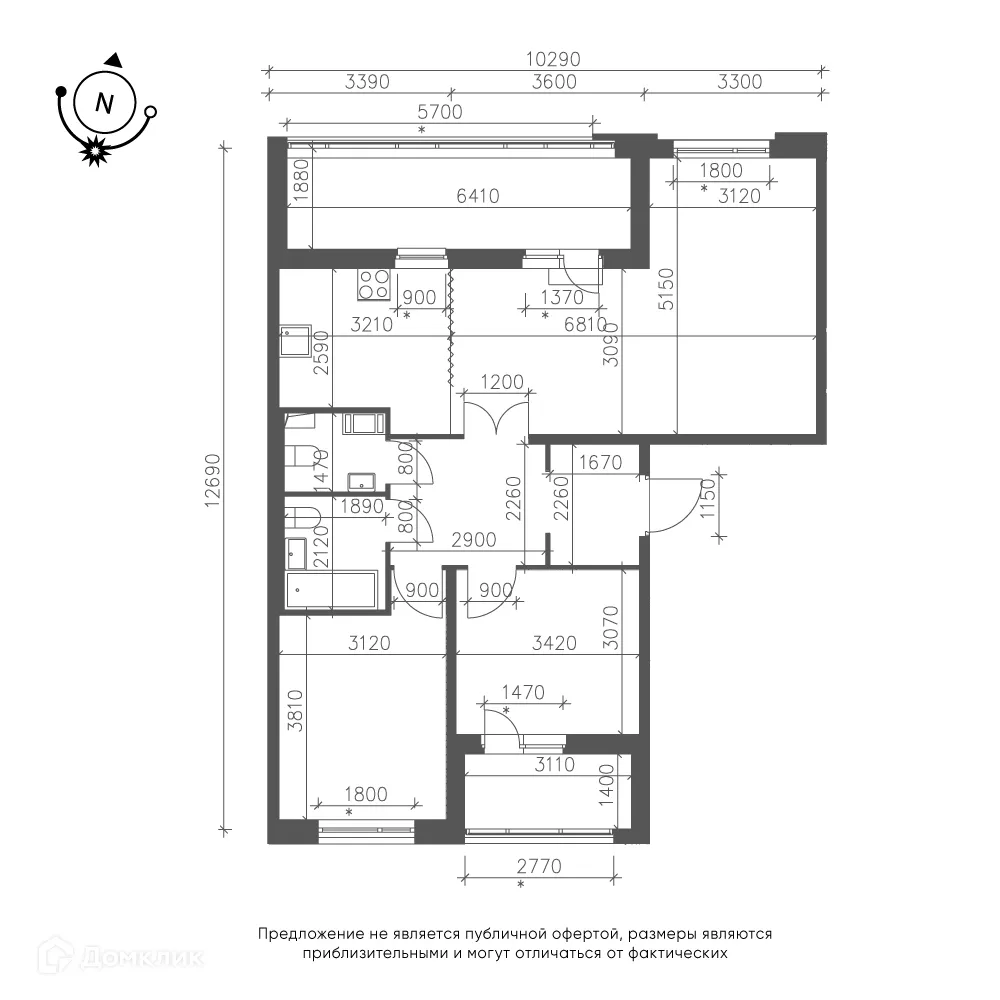 Фото квартиры в ЖК Зеленая река