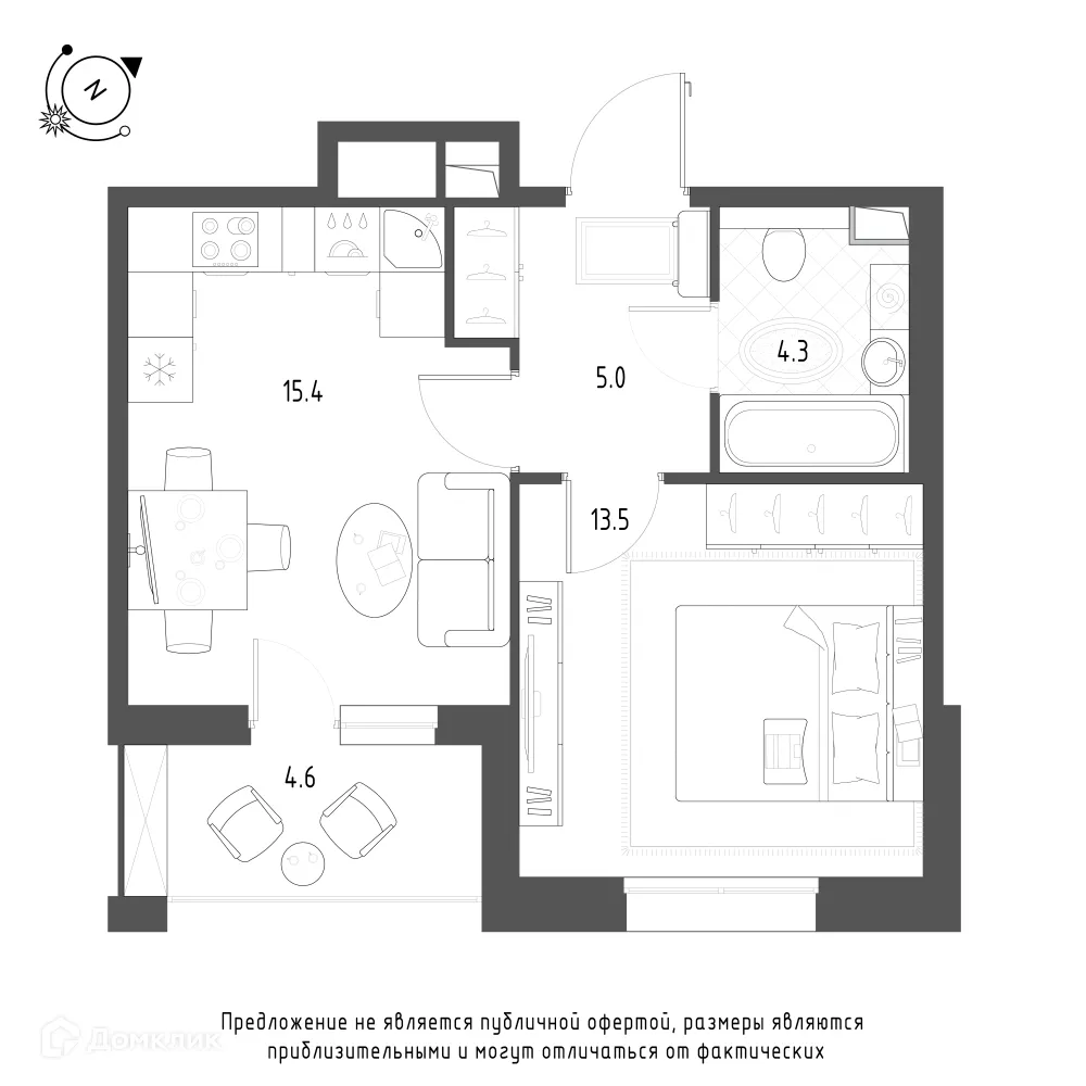 Фото квартиры в ЖК Зеленая река