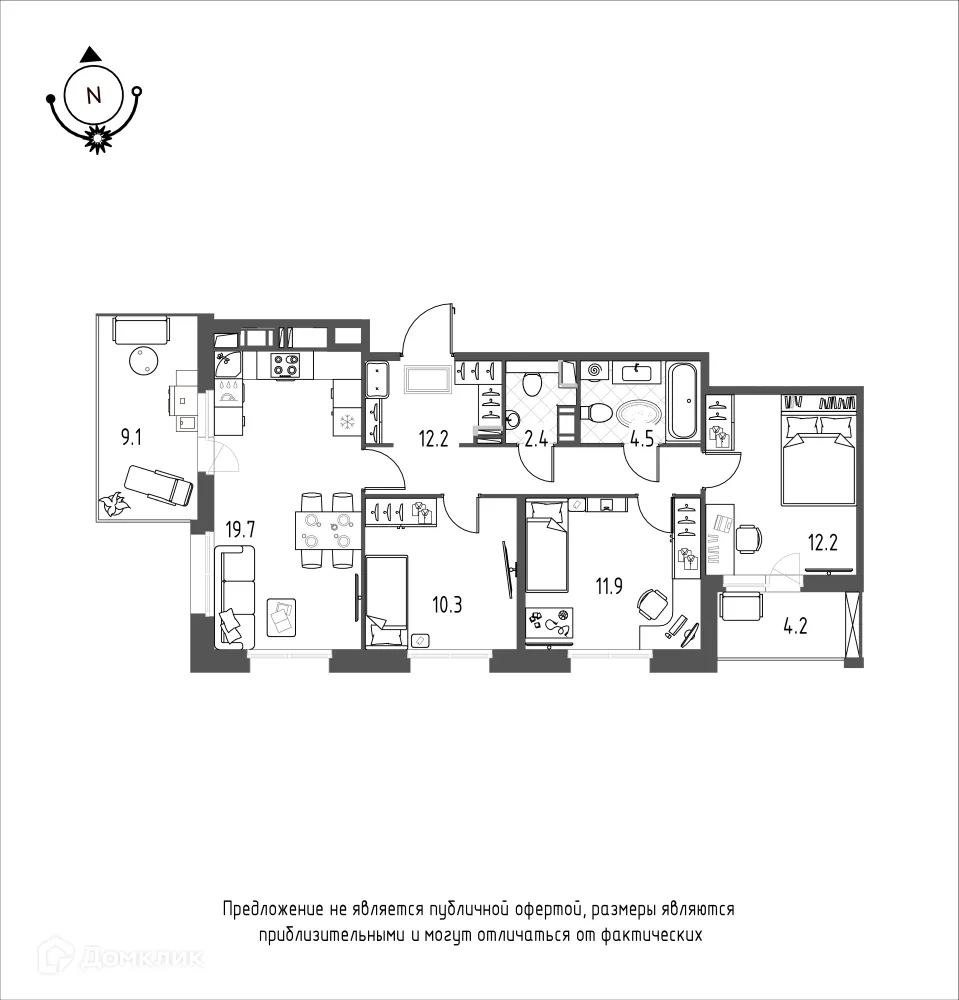 Фото квартиры в ЖК Зеленая река