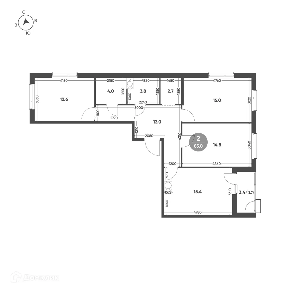 Фото квартиры в ЖК Зеленая река