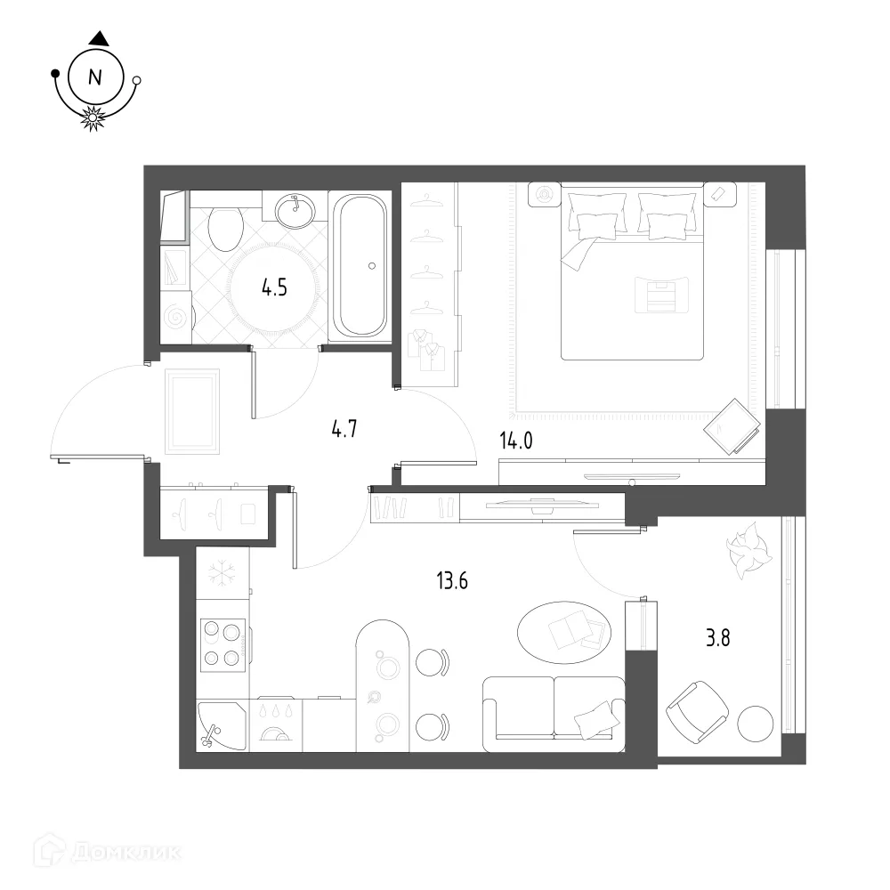 Фото квартиры в ЖК Зеленая река