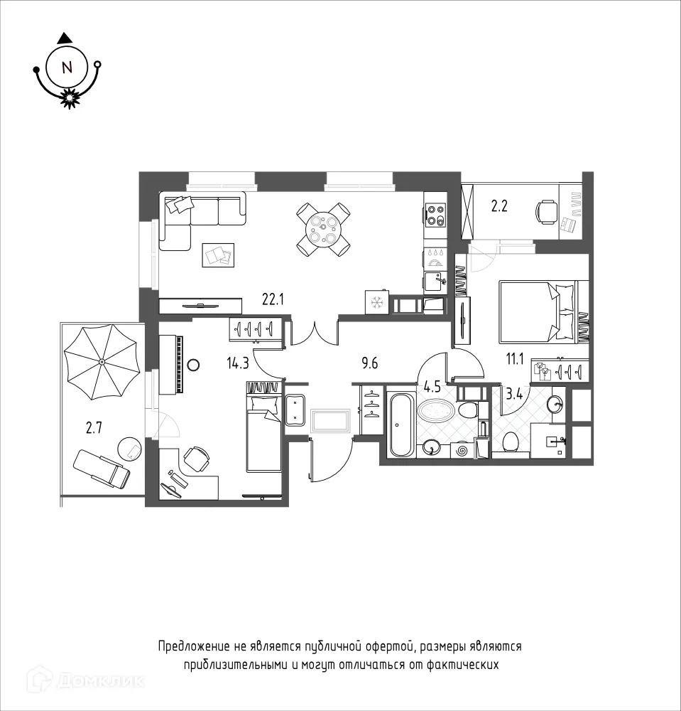 Фото квартиры в ЖК Зеленая река