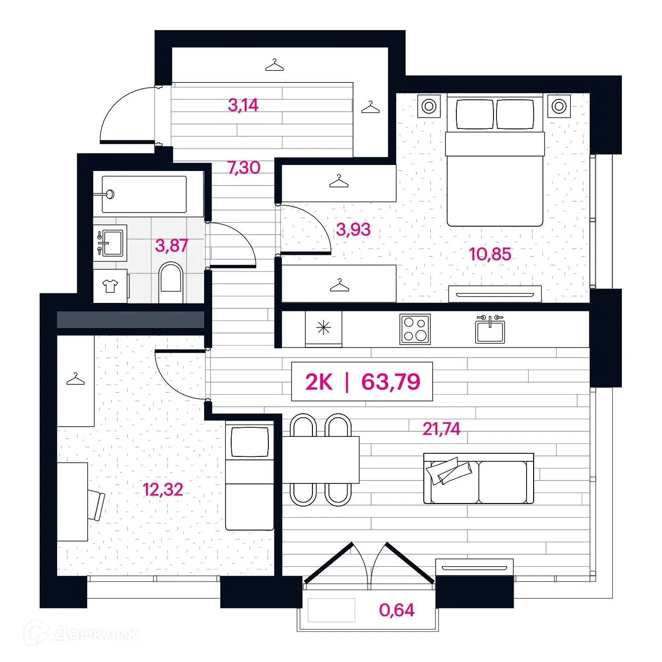 Фото квартиры в ЖК Пушкина 77