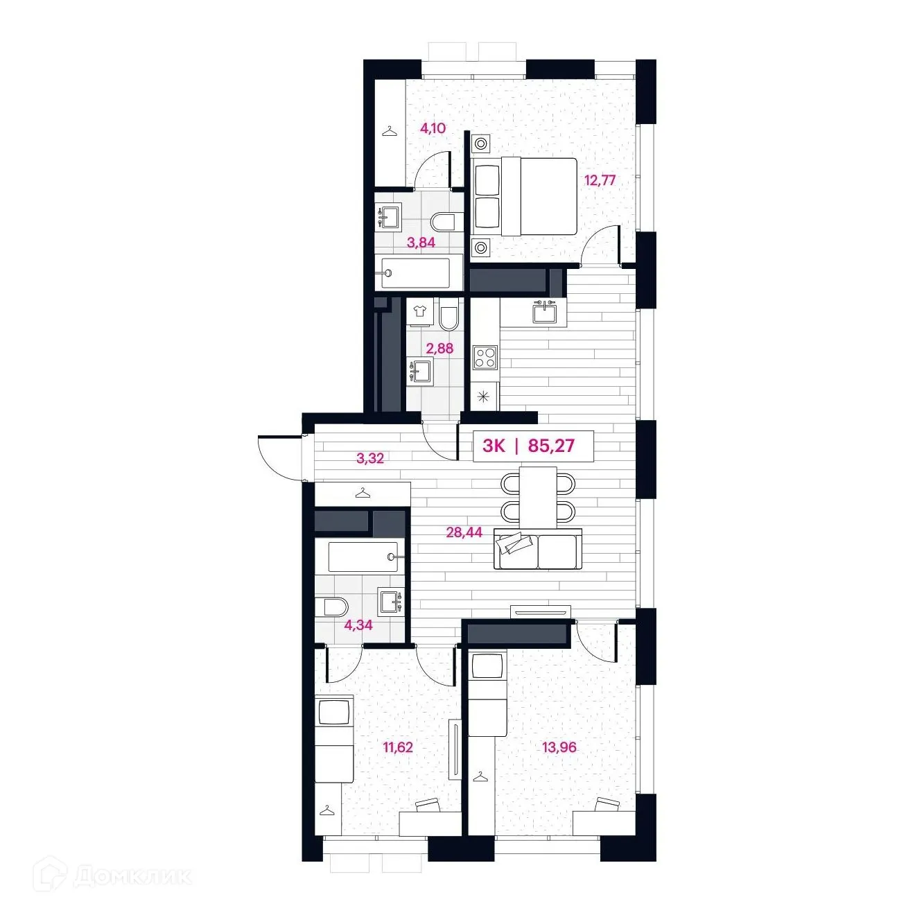 Фото квартиры в ЖК Пушкина 77