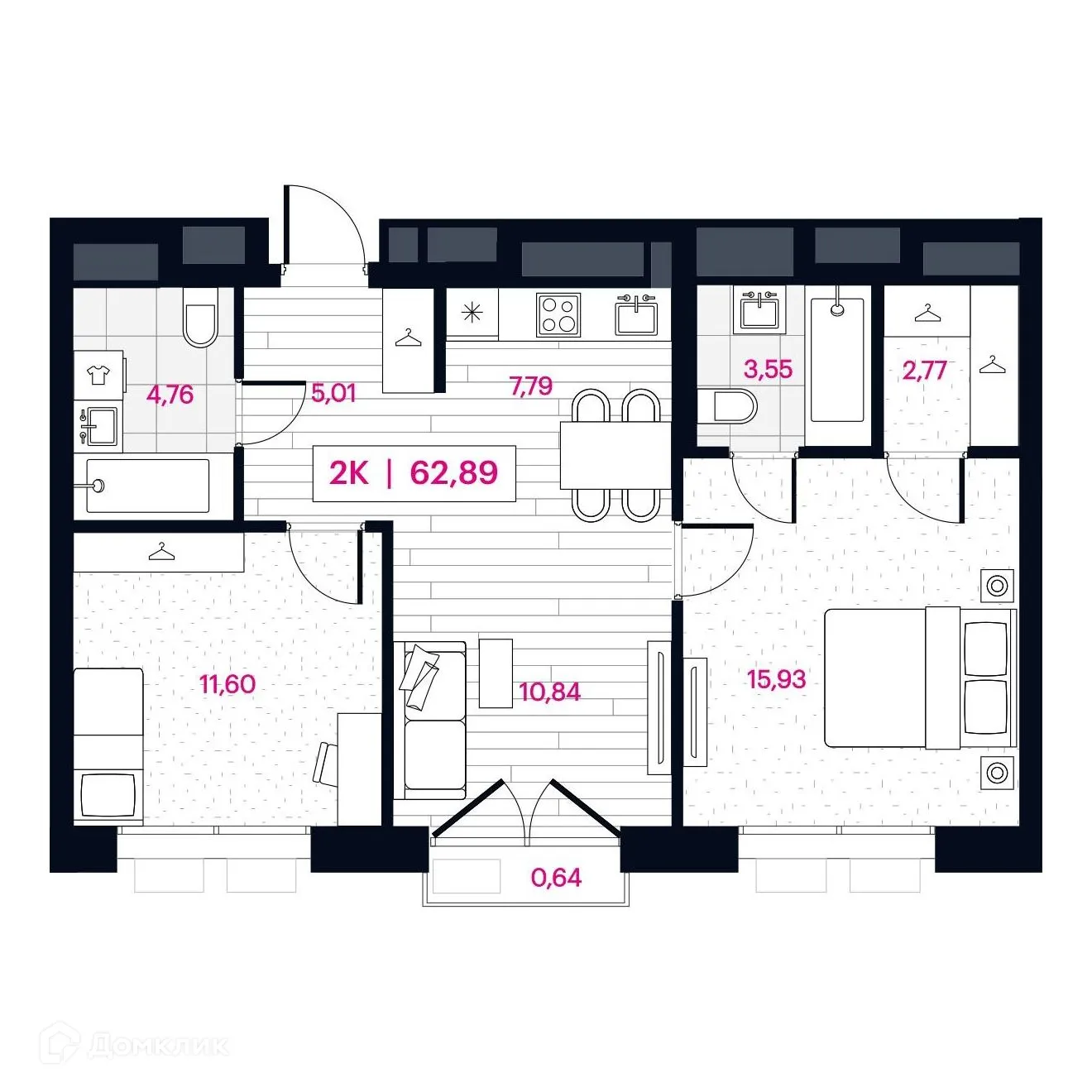 Фото квартиры в ЖК Пушкина 77