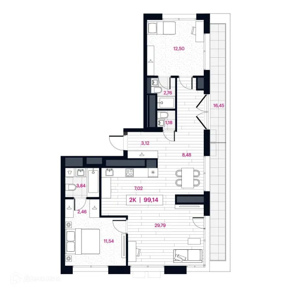 2 комн. квартиры в Омске новостройки