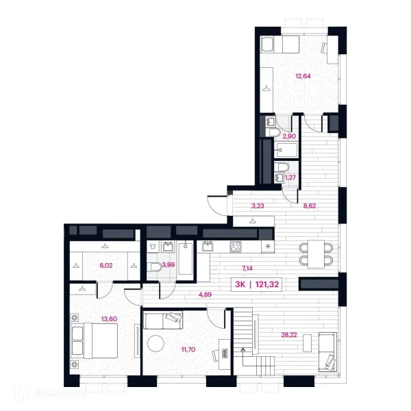 3 комн. квартиры в Омске новостройки