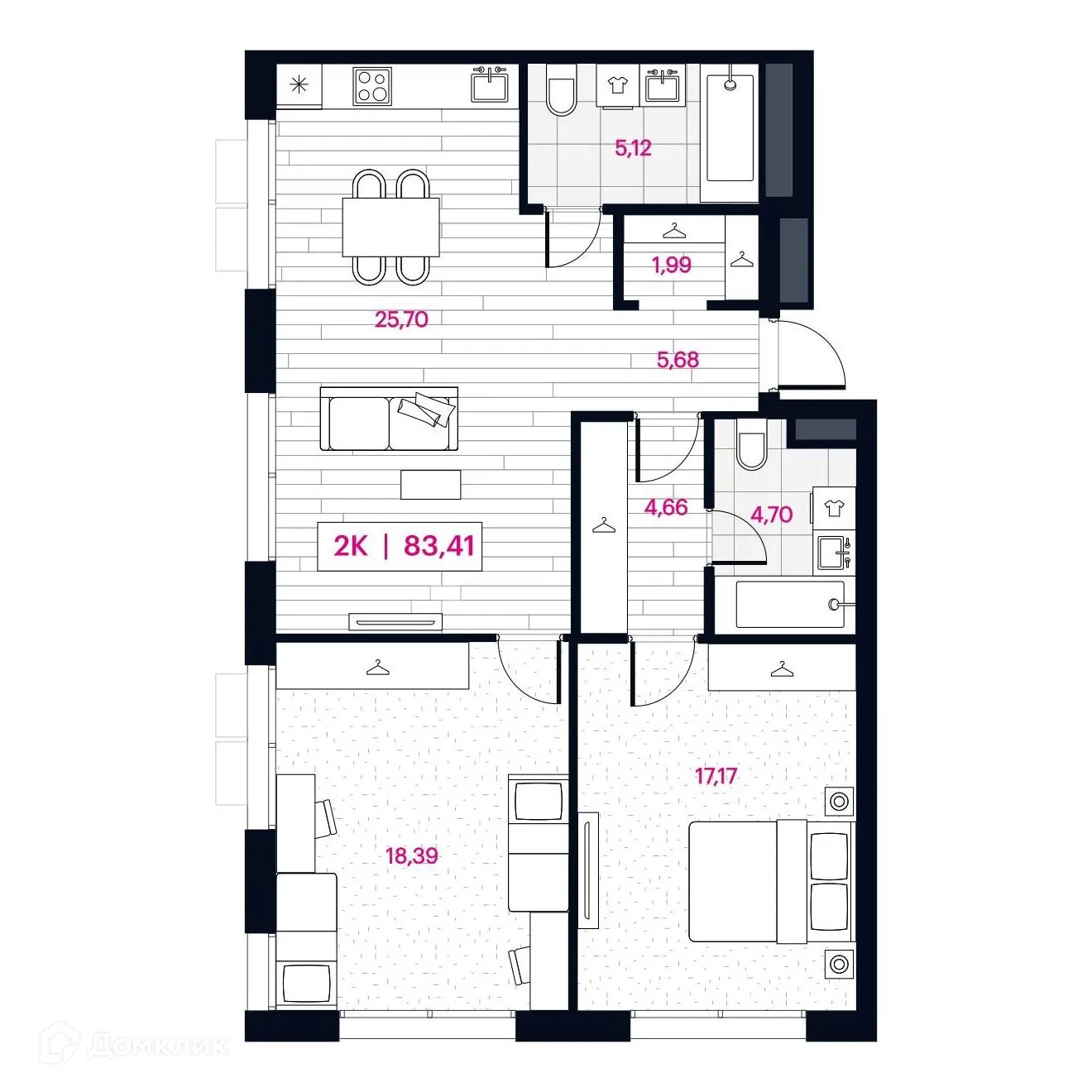 Фото квартиры в ЖК Пушкина 77