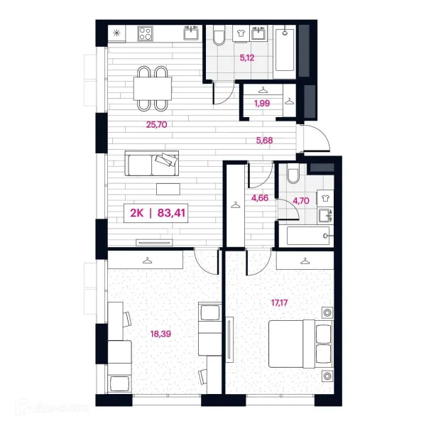 2 комн. квартиры в Омске новостройки