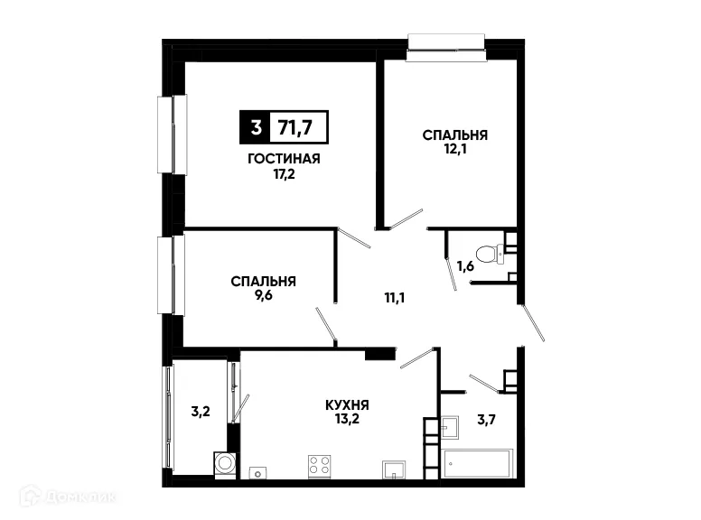 Фото квартиры в ЖК Кварталы 17/77