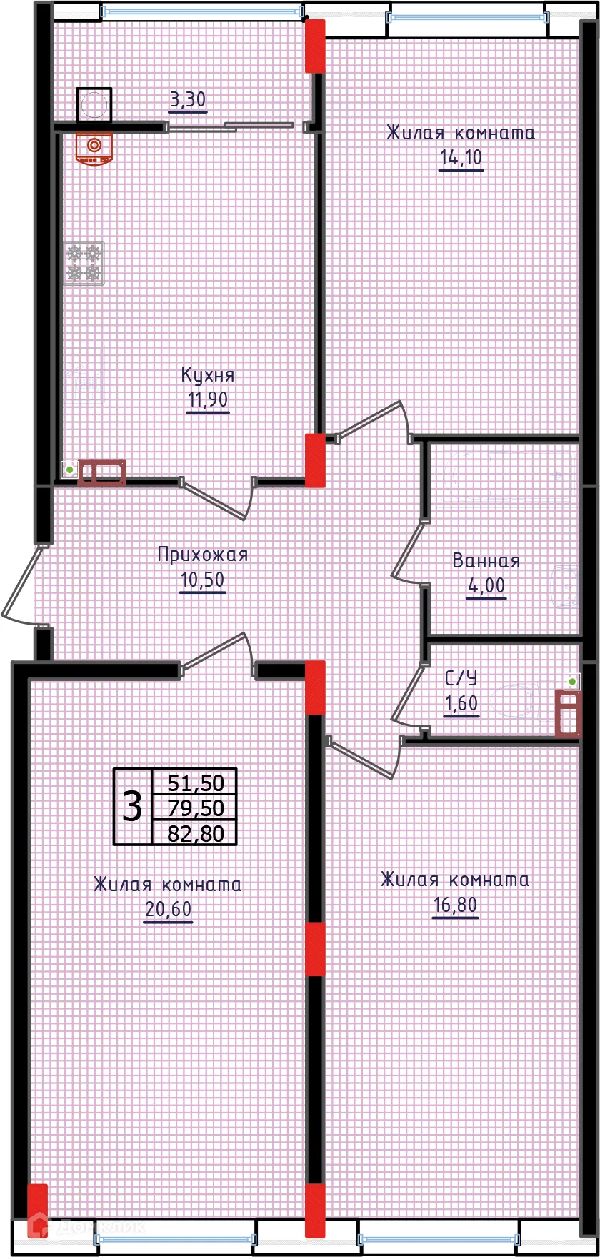 Фото квартиры в ЖК "Суворов"