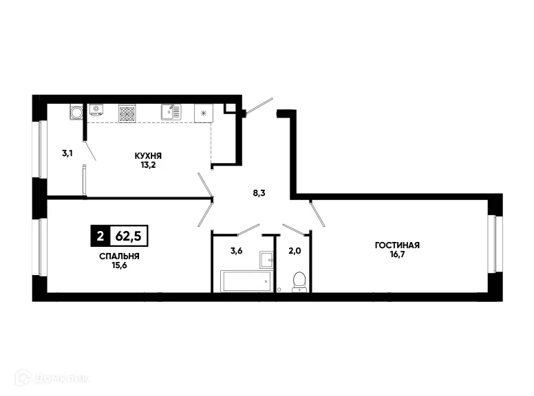 Фото квартиры в ЖК Кварталы 17/77