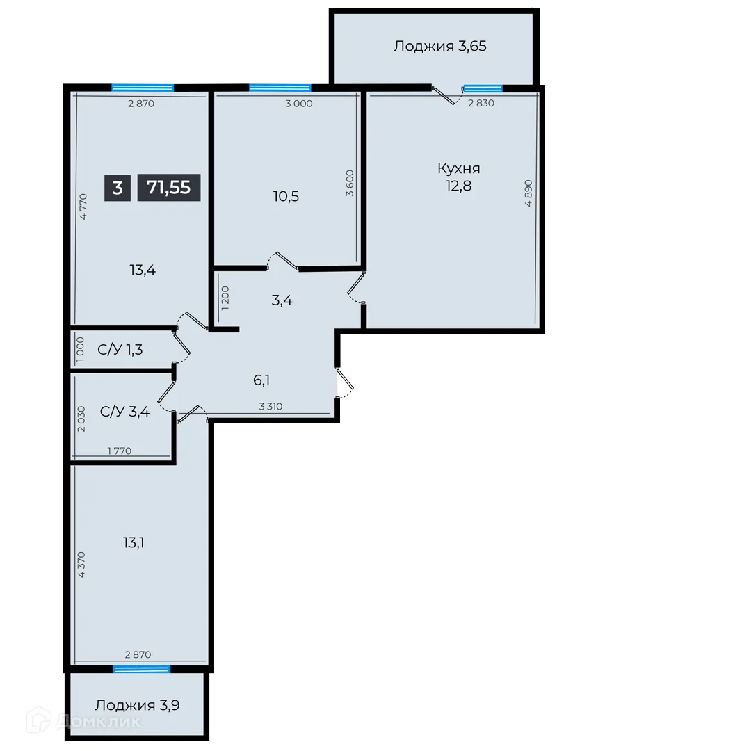 Фото квартиры в ЖК Атмосфера-1