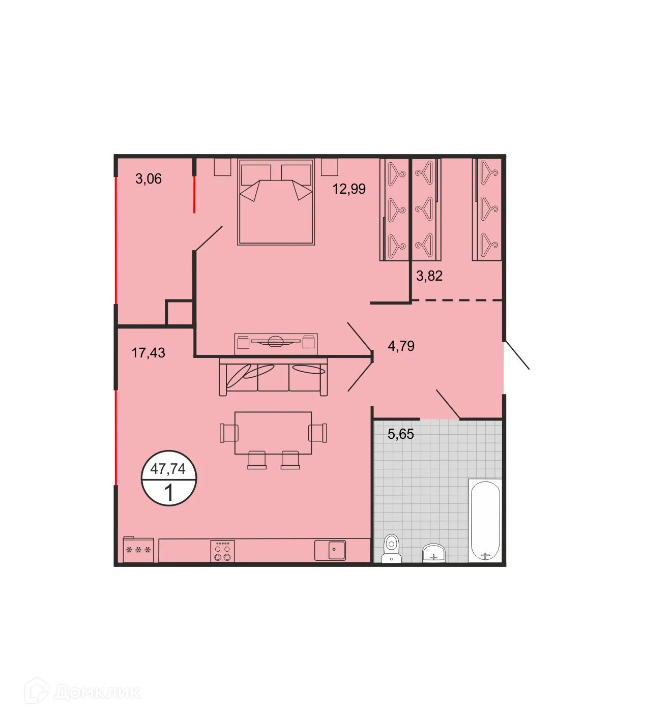 Фото квартиры в ЖК Дыхание