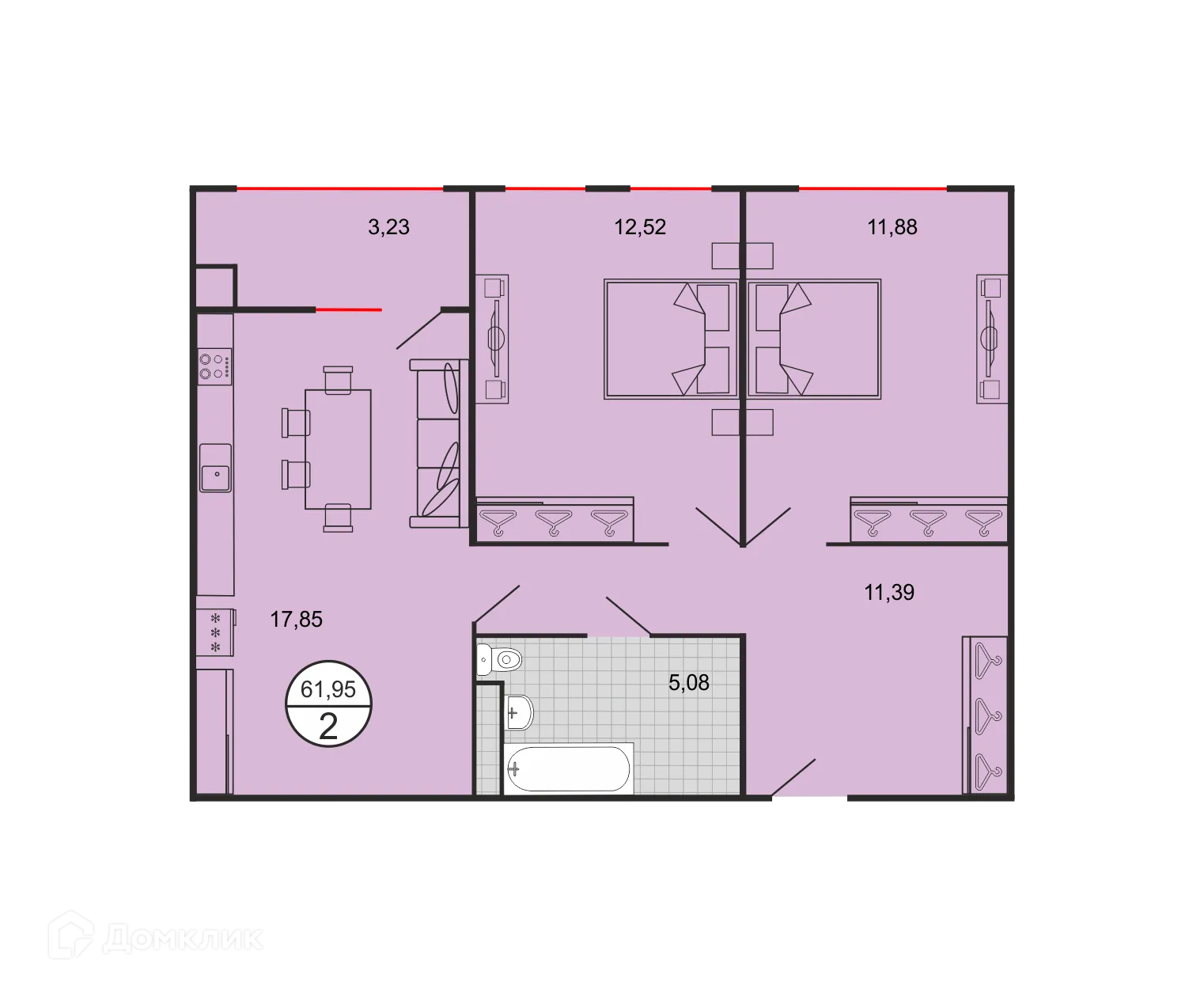 Фото квартиры в ЖК Дыхание