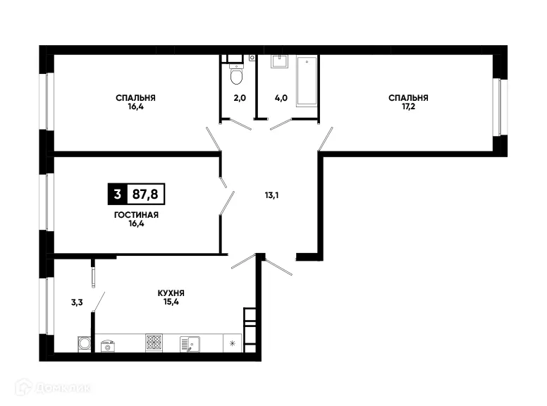 Фото квартиры в ЖК Кварталы 17/77