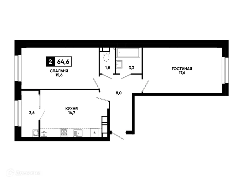 Фото квартиры в ЖК Кварталы 17/77