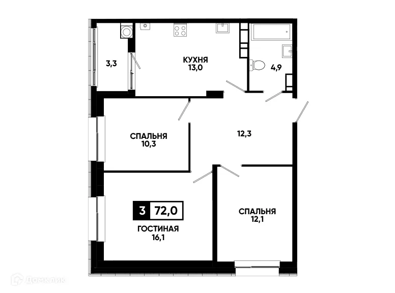 Фото квартиры в ЖК Кварталы 17/77