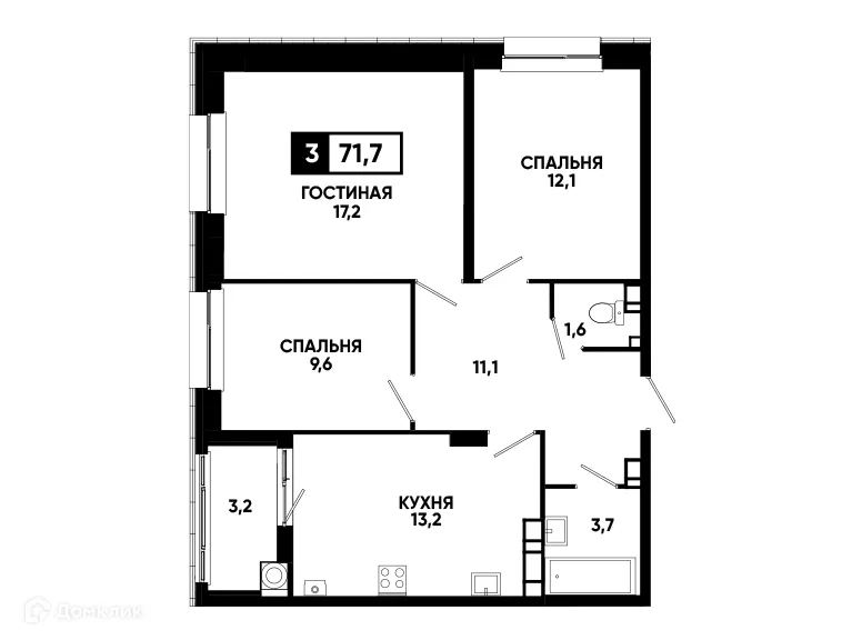 Фото квартиры в ЖК Кварталы 17/77