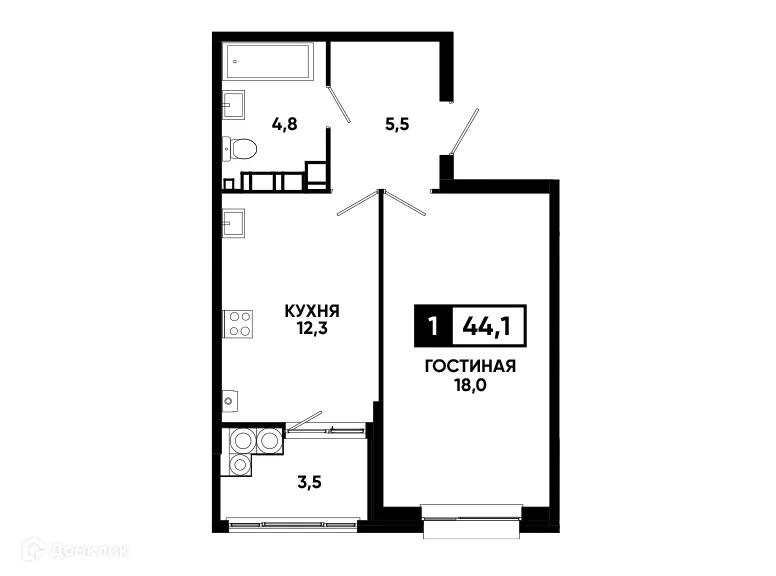 Фото квартиры в ЖК Кварталы 17/77