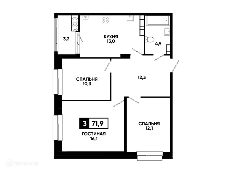 Фото квартиры в ЖК Кварталы 17/77