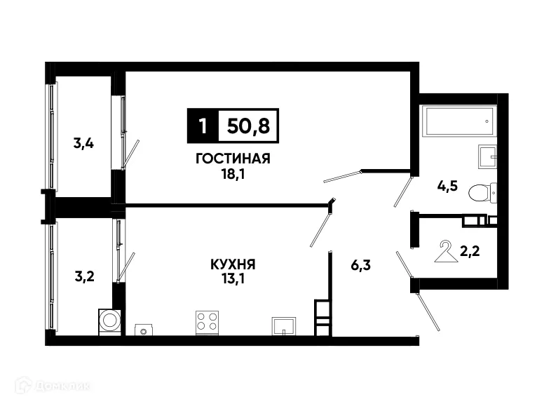 Фото квартиры в ЖК Кварталы 17/77
