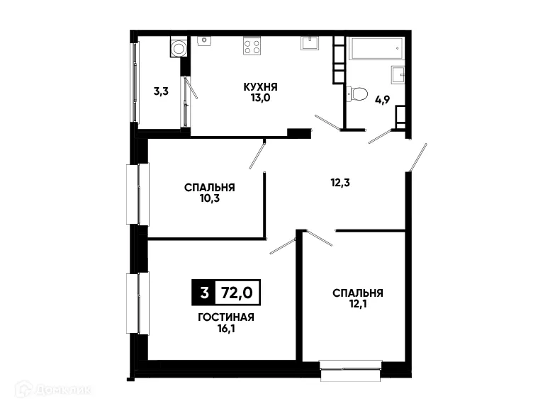 Фото квартиры в ЖК Кварталы 17/77