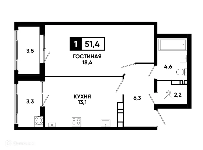 Фото квартиры в ЖК Кварталы 17/77