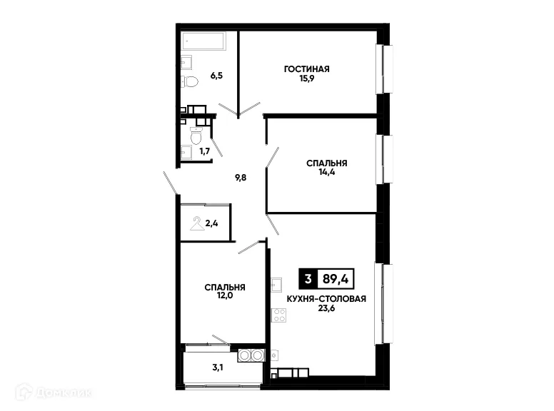 Фото квартиры в ЖК Кварталы 17/77