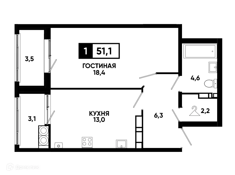Фото квартиры в ЖК Кварталы 17/77