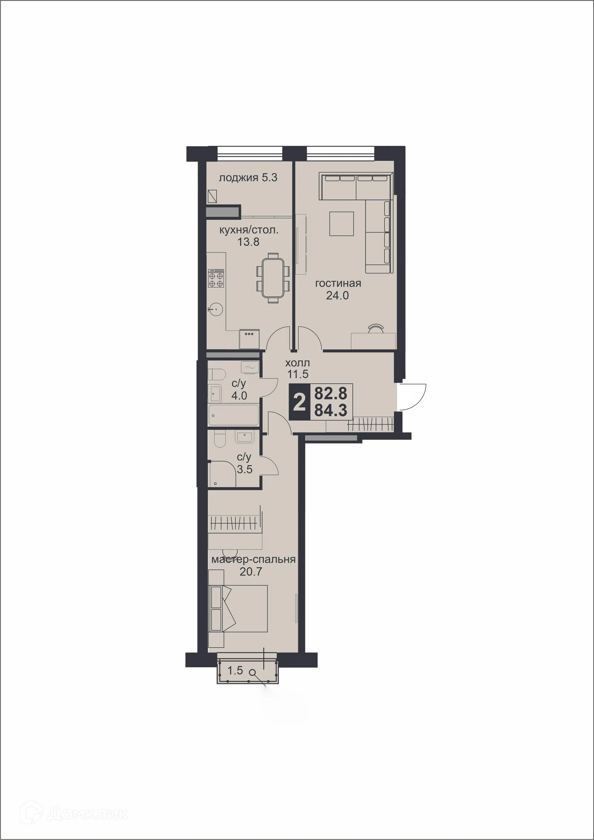 Фото квартиры в ЖК «НАДЕЖДА»