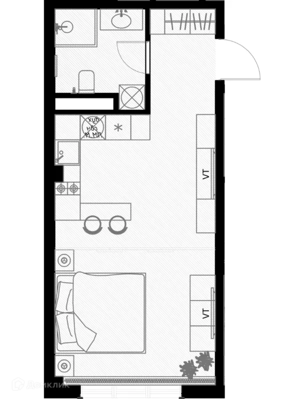 Планировка 1 комн. в ЖК OLIVIA (ОЛИВИА)