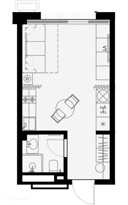 Планировка Студия в ЖК OLIVIA (ОЛИВИА)
