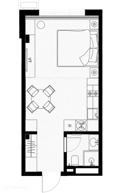 Планировка 1 комн. в ЖК OLIVIA (ОЛИВИА)