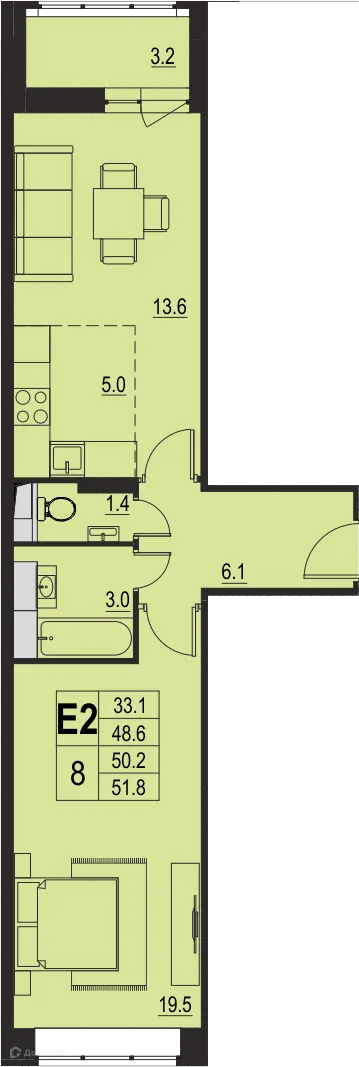 Фото квартиры в ЖК "Ривер Парк"