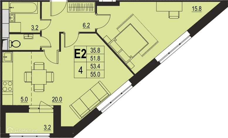 Фото квартиры в ЖК "Ривер Парк"