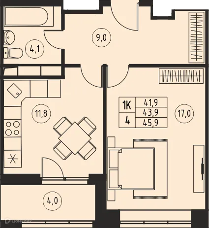 Фото квартиры в ЖК "Ривер Парк"