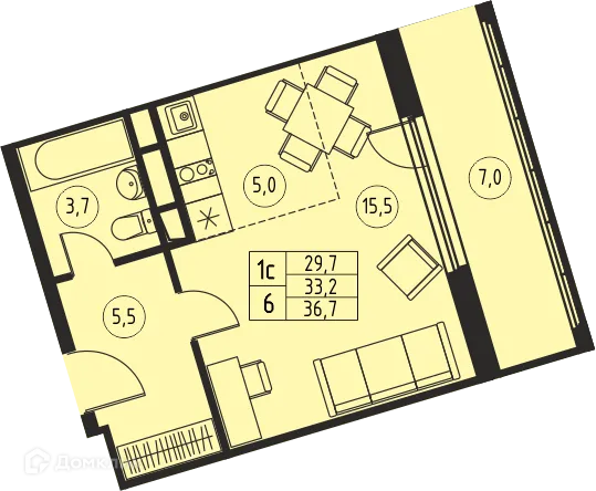 Фото квартиры в ЖК "Ривер Парк"