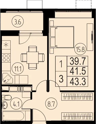 Фото квартиры в ЖК "Ривер Парк"