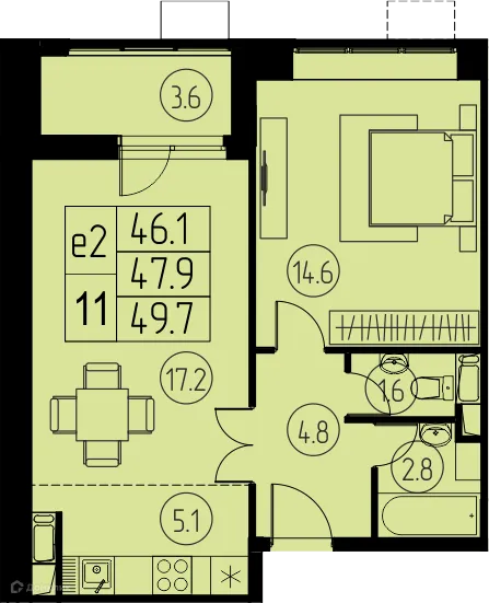 Фото квартиры в ЖК "Ривер Парк"
