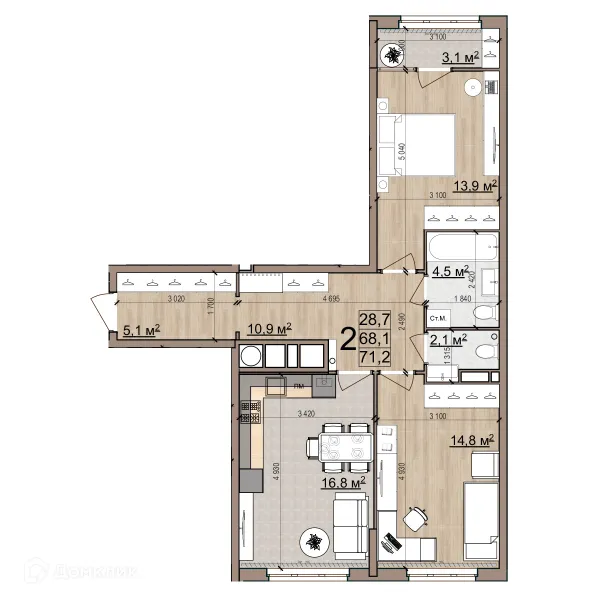 Квартира в ЖК Еврокласс-5