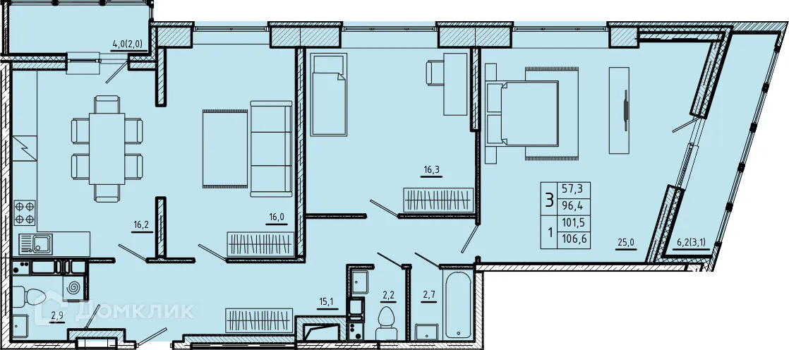 Фото квартиры в ЖК "Ривер Парк"