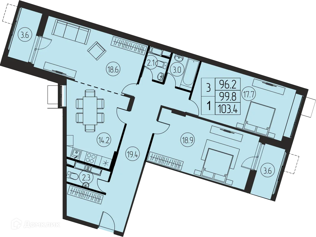 Фото квартиры в ЖК "Ривер Парк"