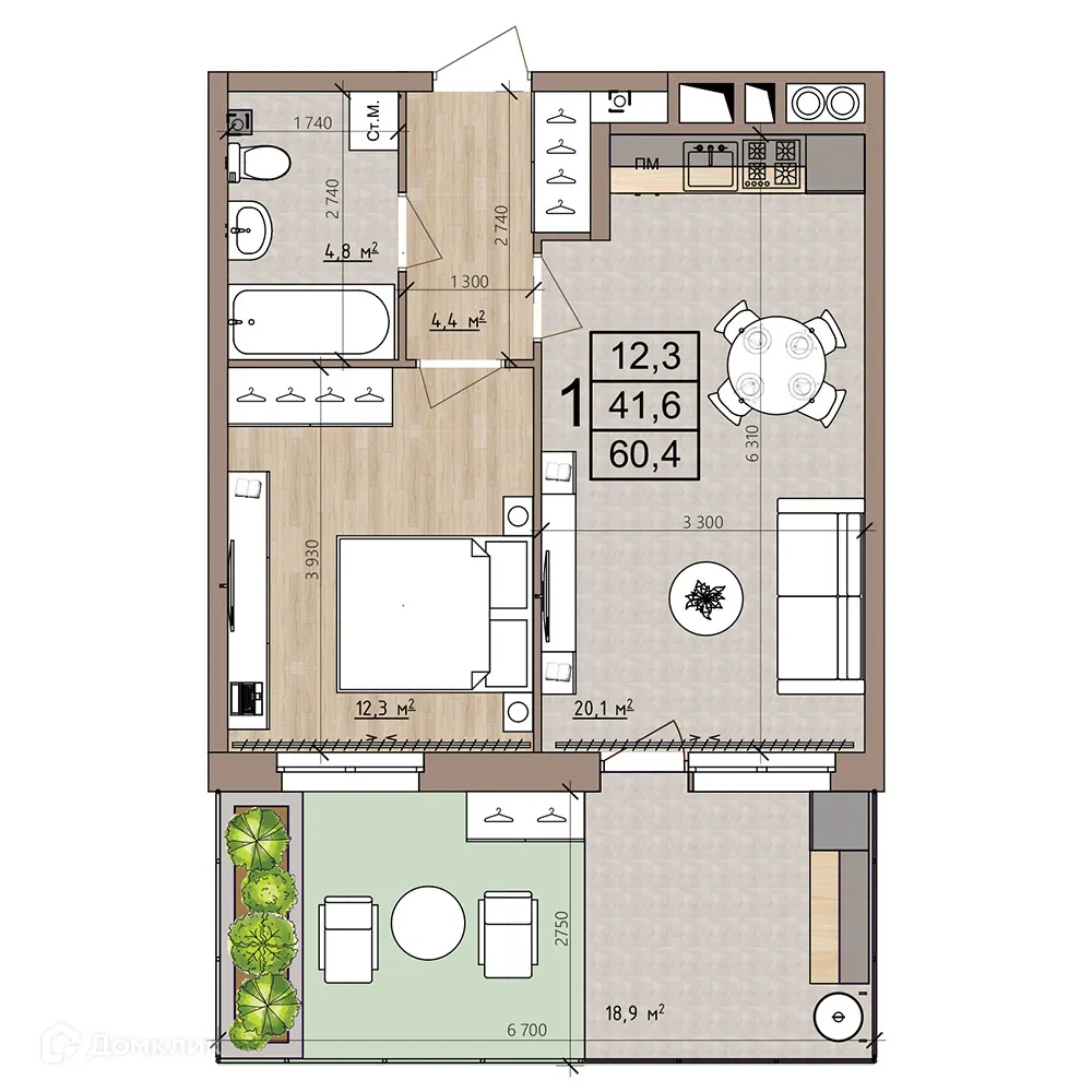 Фото квартиры в ЖК Окская стрелка