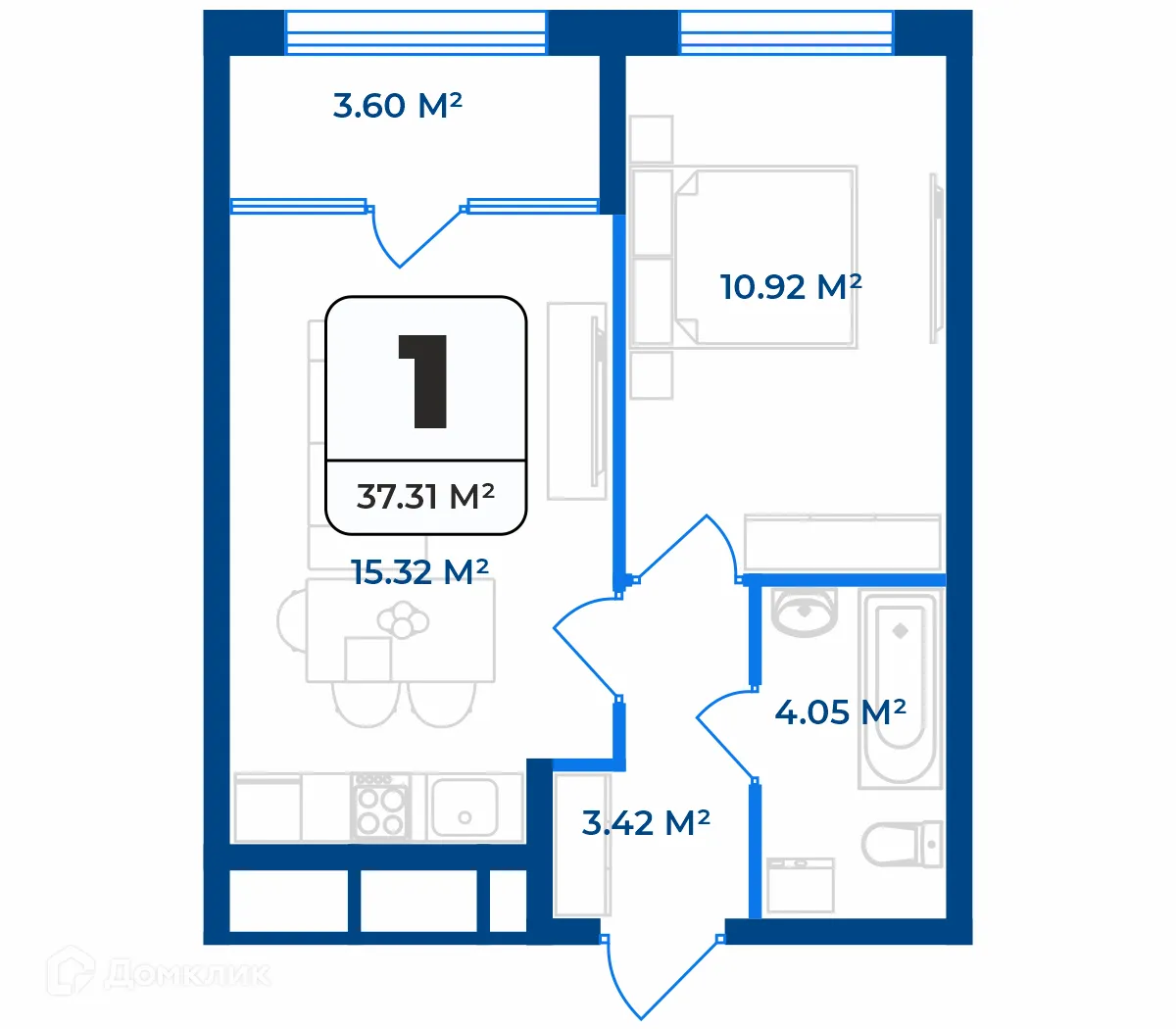 Фото квартиры в ЖК Дом на Разина